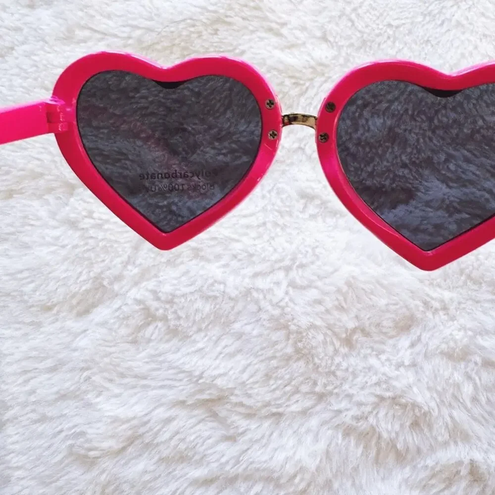 Pixie Pink Girl Heart-shape Sunglasses